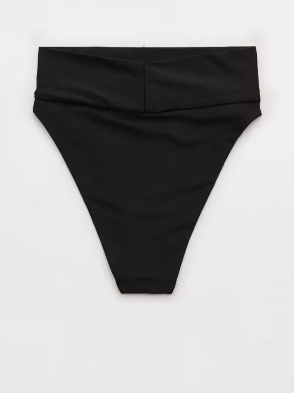 Aerie Black High Cut Cheeky Bikini Bottoms Size Medium - Picture 4 of 7